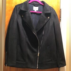 Faux Suede Moto Jacket